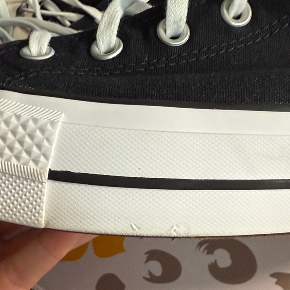 Women’s Chuck Taylor All Star Lift Platform Canvas Black/White/White High-Tops - Picture 11 of 12